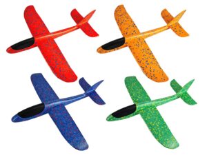 Frigolitflygplan, 4 blandade färger,